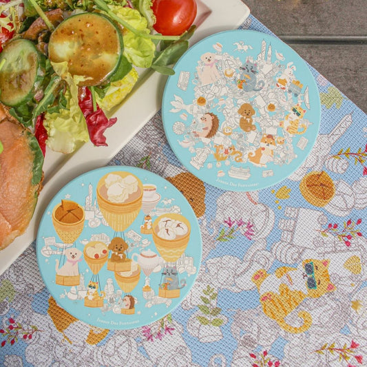 Let's Yum Cha Ceramic Coaster