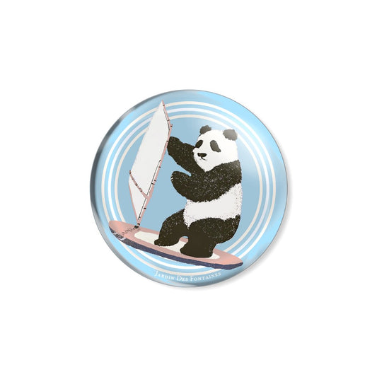 Panda Windsurfing Crystal Fridge Magnet