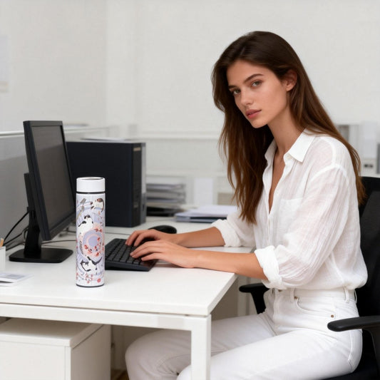 Yogis Cat and Flower Cat Crown Vacuum Bottle (500ml)