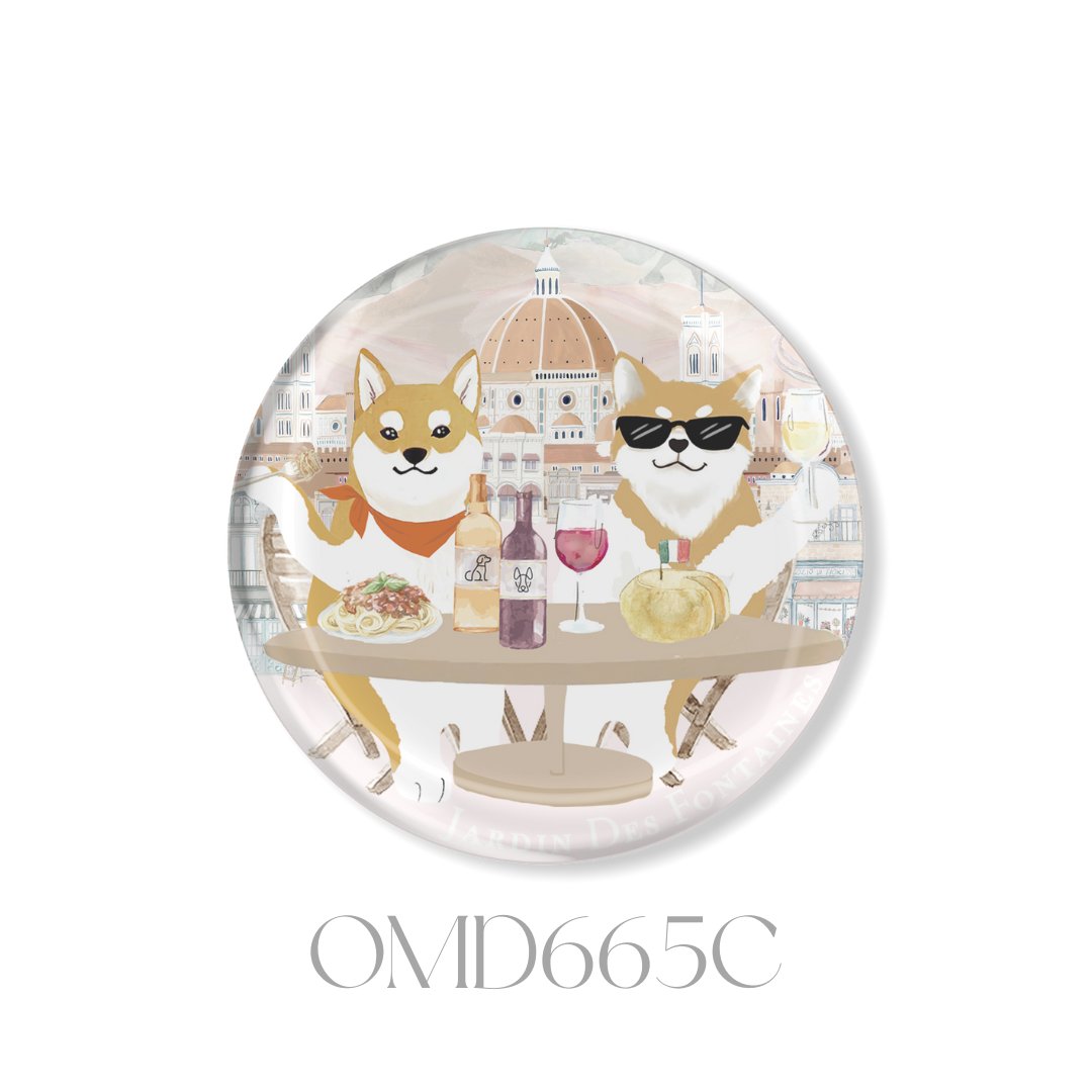 Oh My Dog Crystal Fridge Magnet