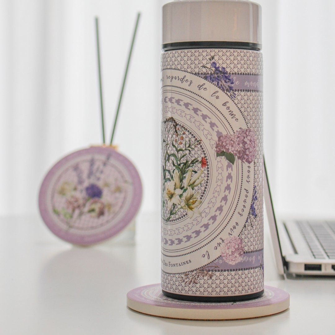 紫色秘密花園繡球花保溫杯(360ml)