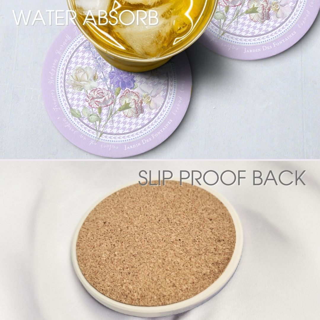 Secret Violet Garden Ceramic Coaster