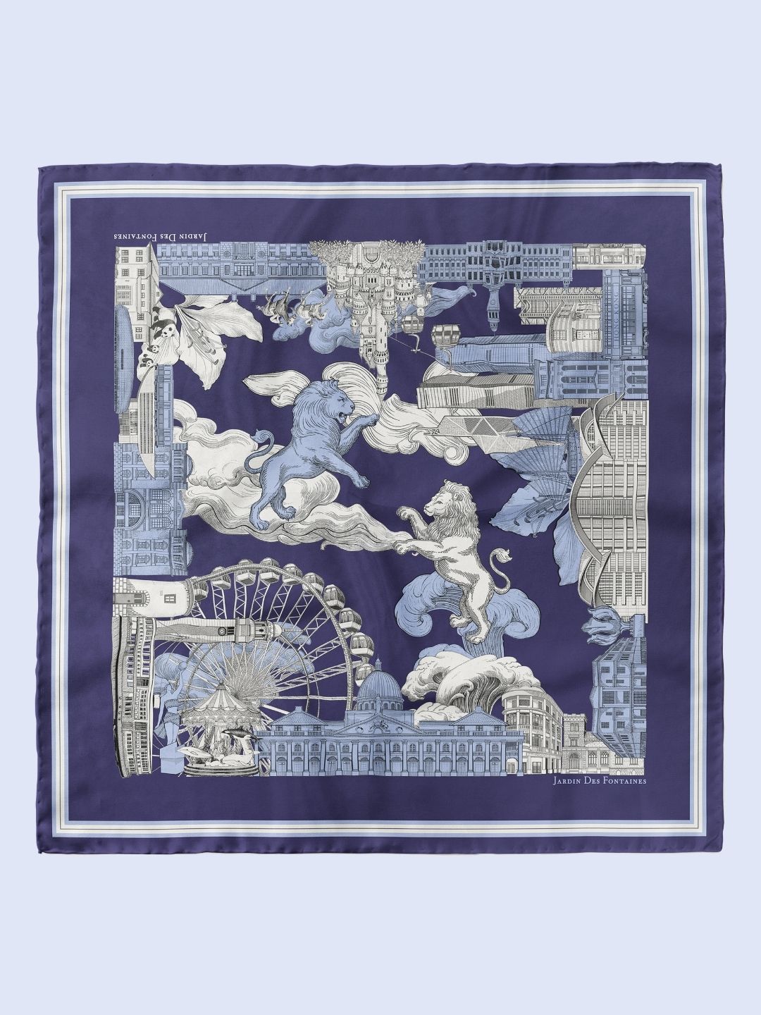 City Tales Navy Scarf (90cm)
