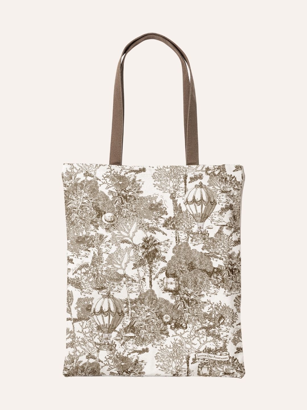 Toile De Jouy Cedar Brown Tote Bag