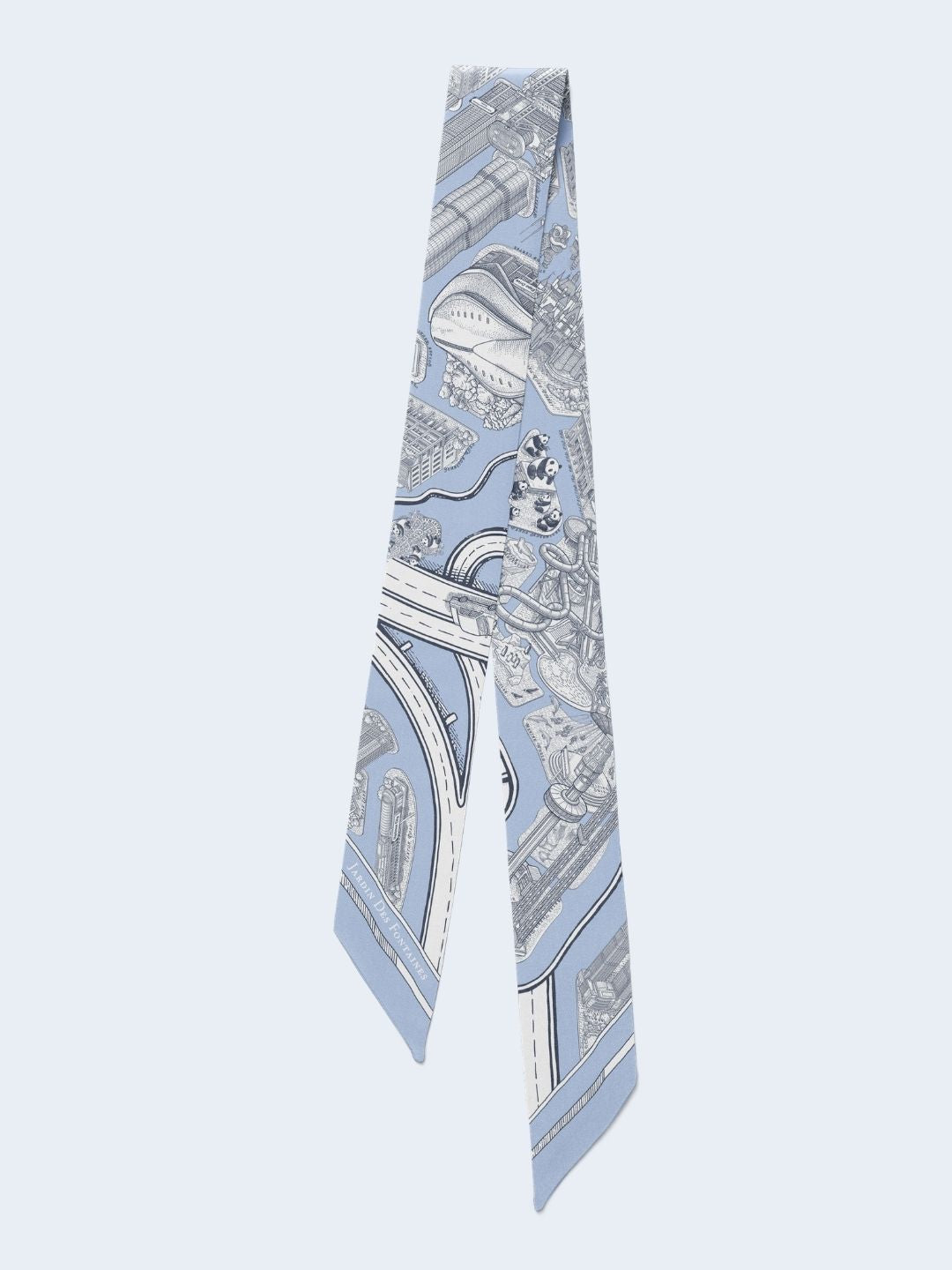 The Lion Rock Spirit Sustainable Twilly Scarf (105cm) - GRS Eco Scarf