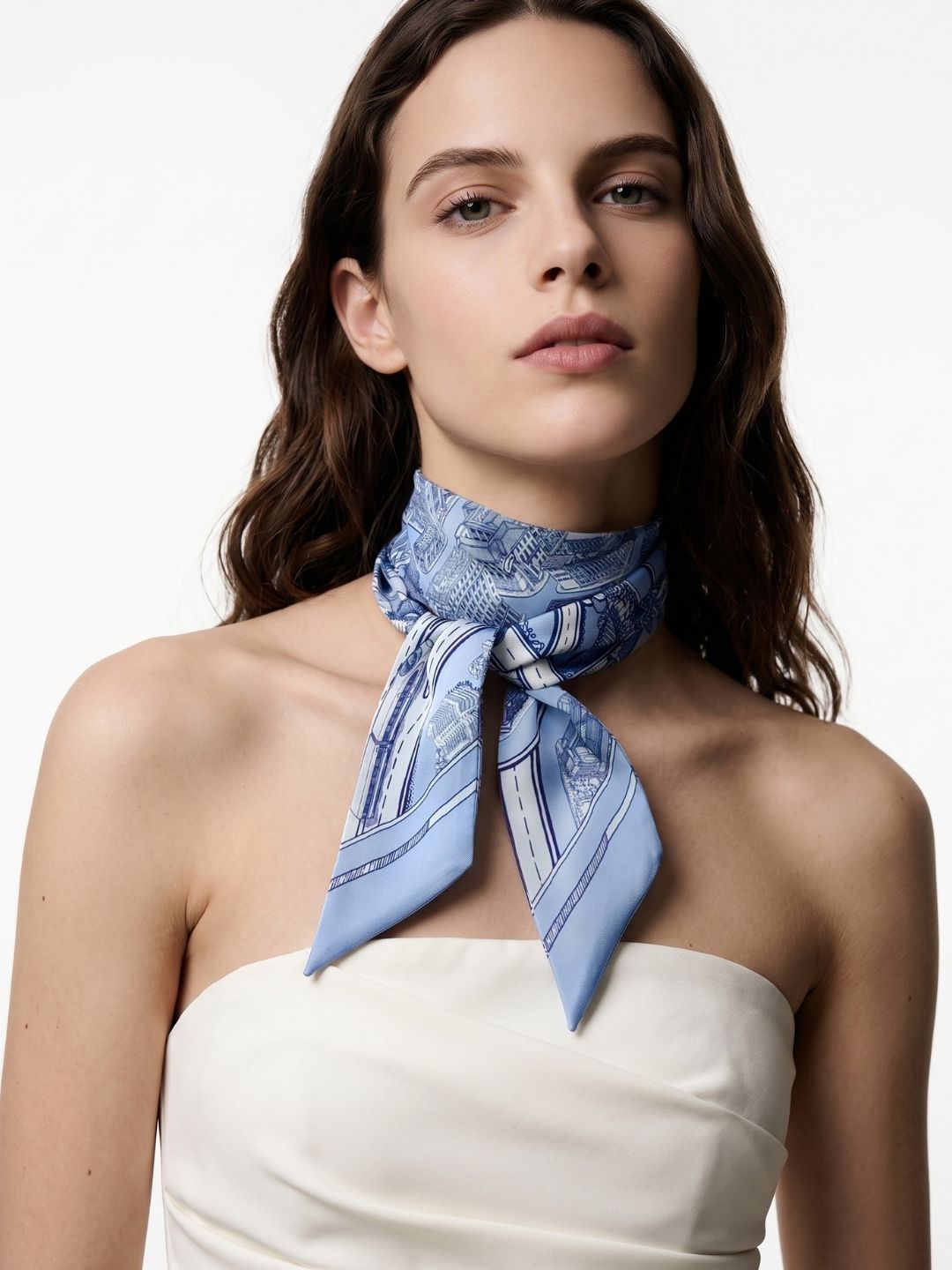 獅子山精神永續設計絲巾長帶(105厘米)