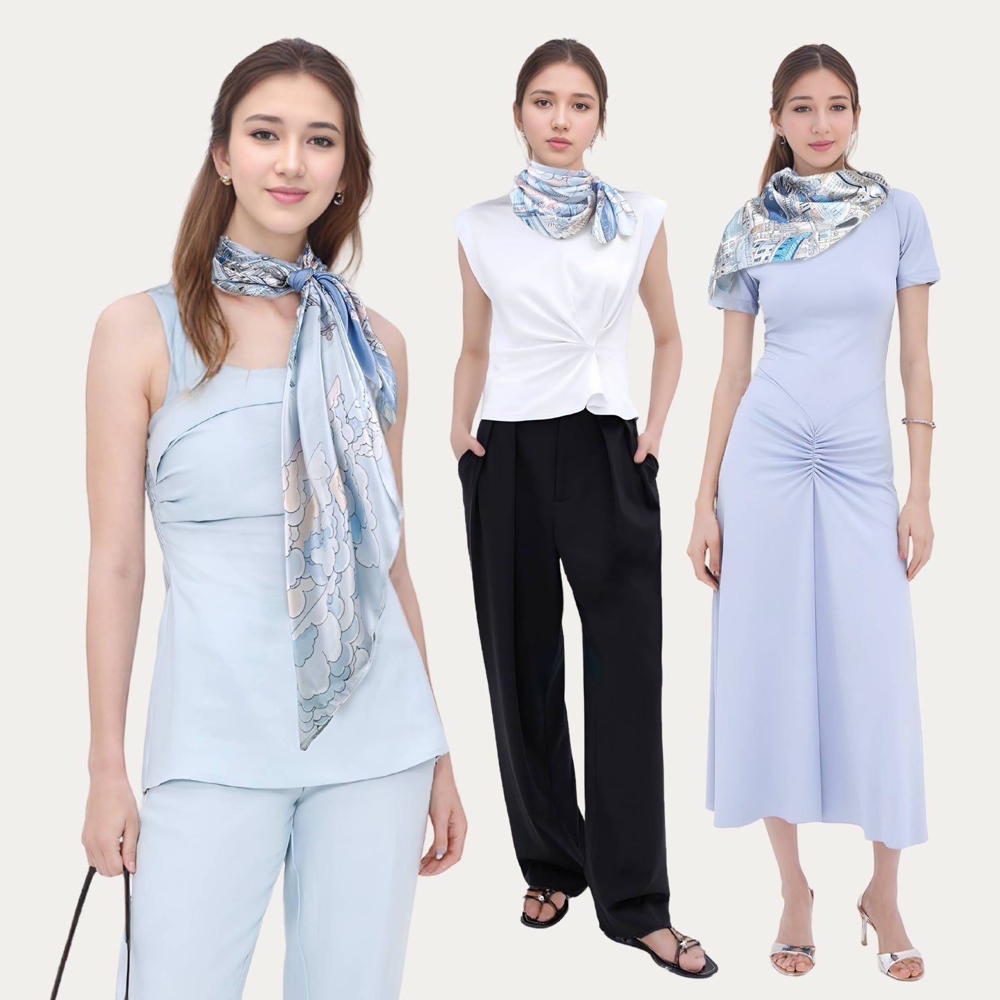 London Elegance Silky Scarf (90cm)