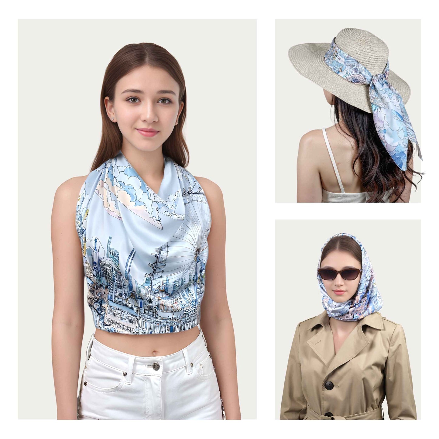 London Elegance Silky Scarf (90cm)