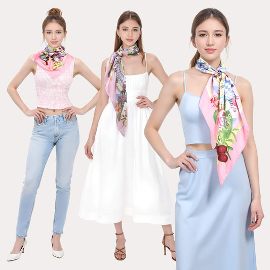 Wonderful Adventure Dream Pink Silky Scarf (90cm)