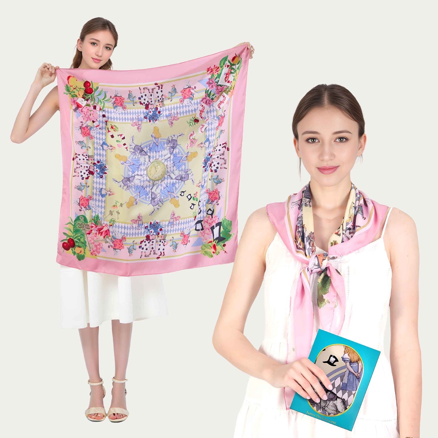 Wonderful Adventure Dream Pink Silky Scarf (90cm)