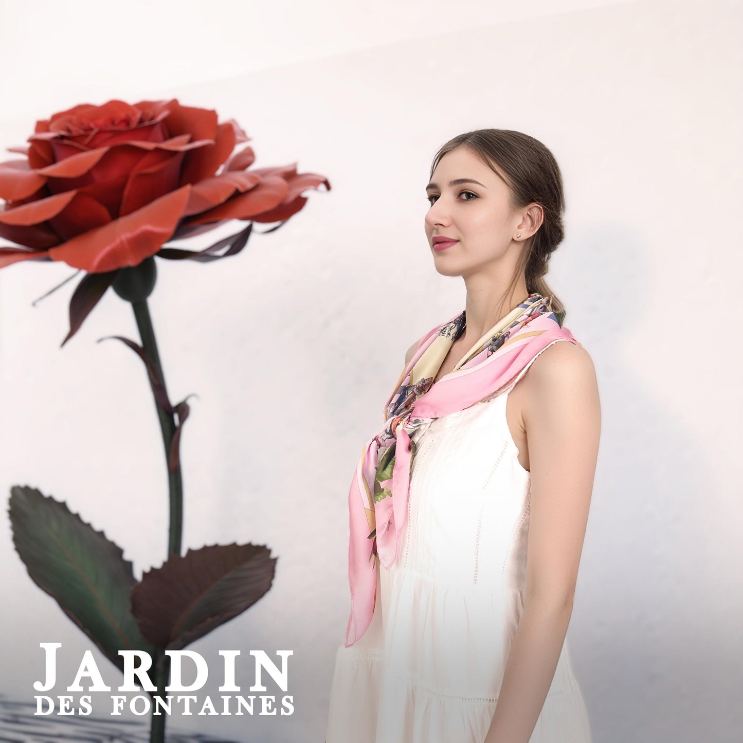 Wonderful Adventure Dream Pink Silky Scarf (90cm)