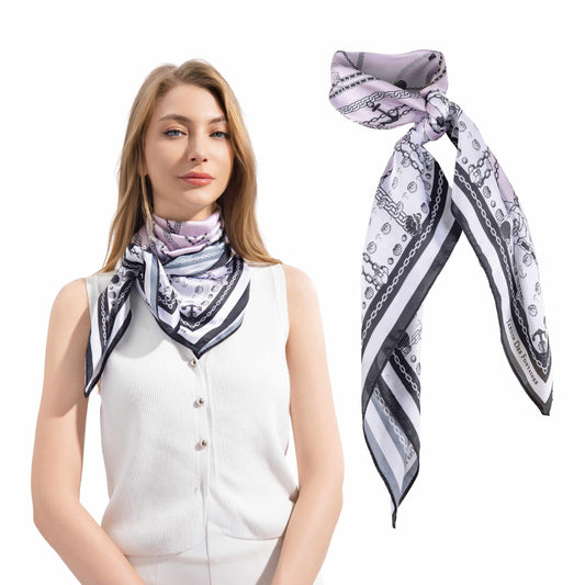 Classy and Fabulous Misty Pink Silky Scarf (90cm)