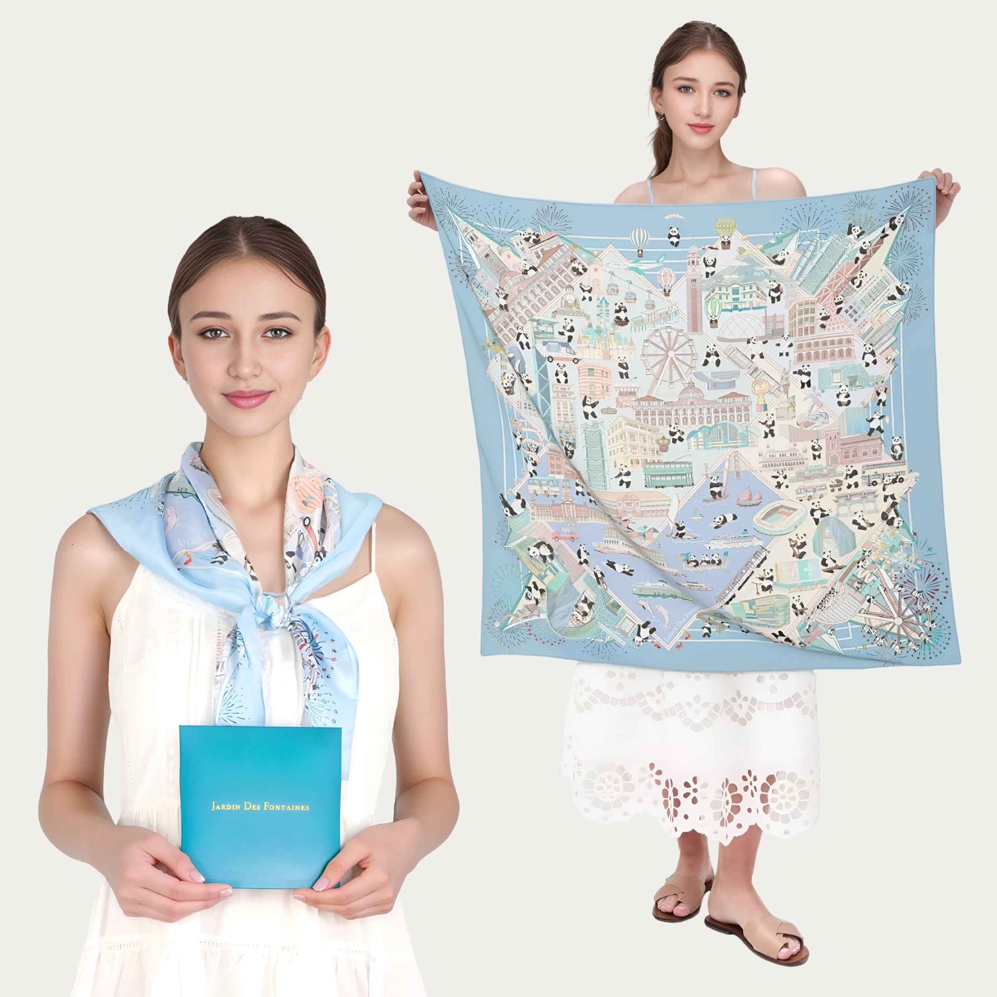 Lion Rock Silky Scarf (90cm)