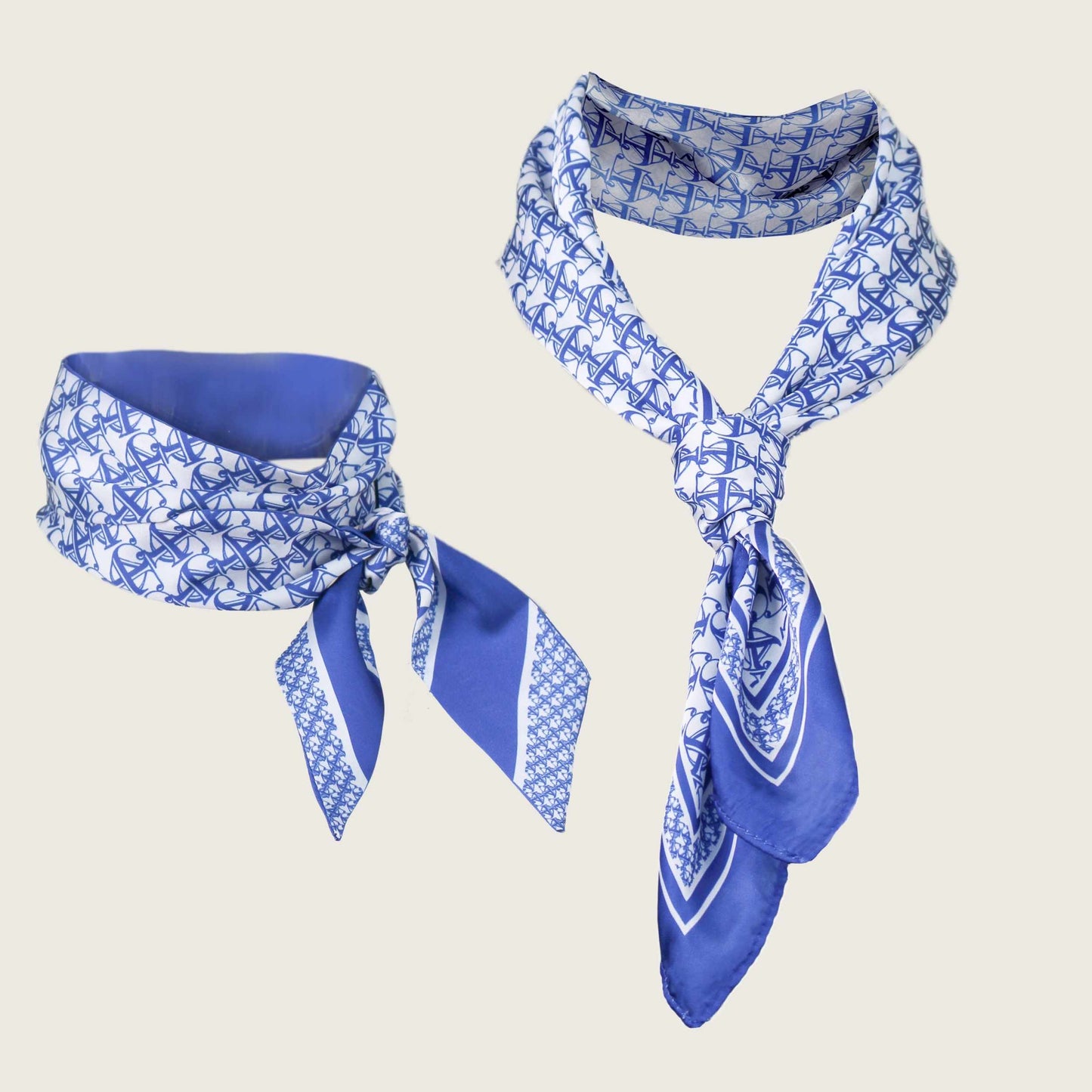 Twinning Outfits | JDF Monogram Victorian Teal Scarf
