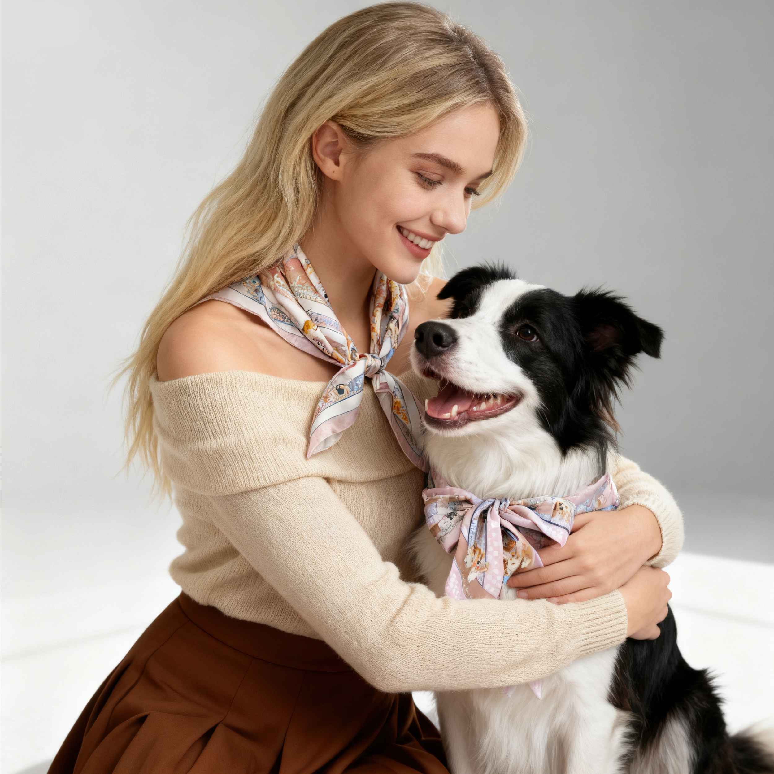 Twinning Outfits | Oh My Dog Piazza Doggie Silky Scarf – JARDIN