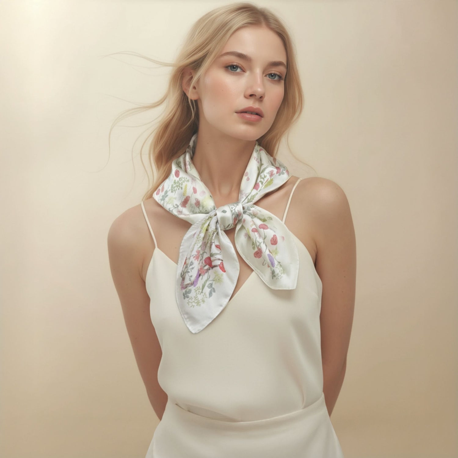 Venus Garden of Love Heart Silky Scarf (60cm)