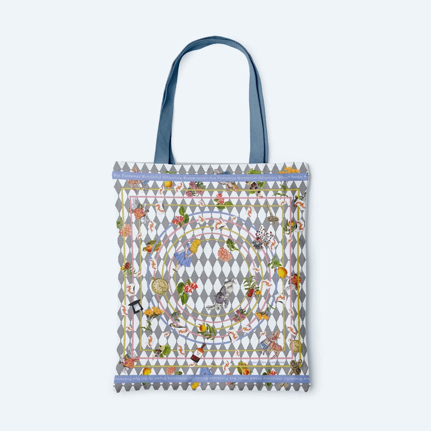 Wonderful Adventure Dream Blue Argyle Tote Bag