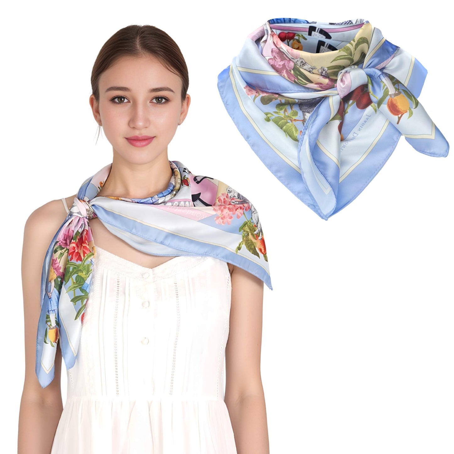 Wonderful Adventure Dream Blue Tuo Watch Silky Scarf (90cm)