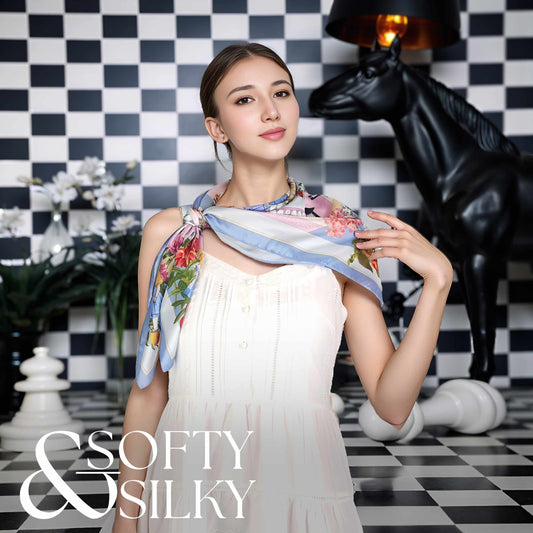 Wonderful Adventure Dream Blue Tuo Watch Silky Scarf (90cm)