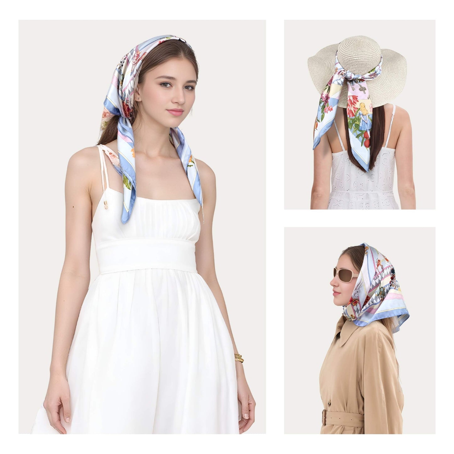 Wonderful Adventure Dream Blue Tuo Watch Silky Scarf (90cm)