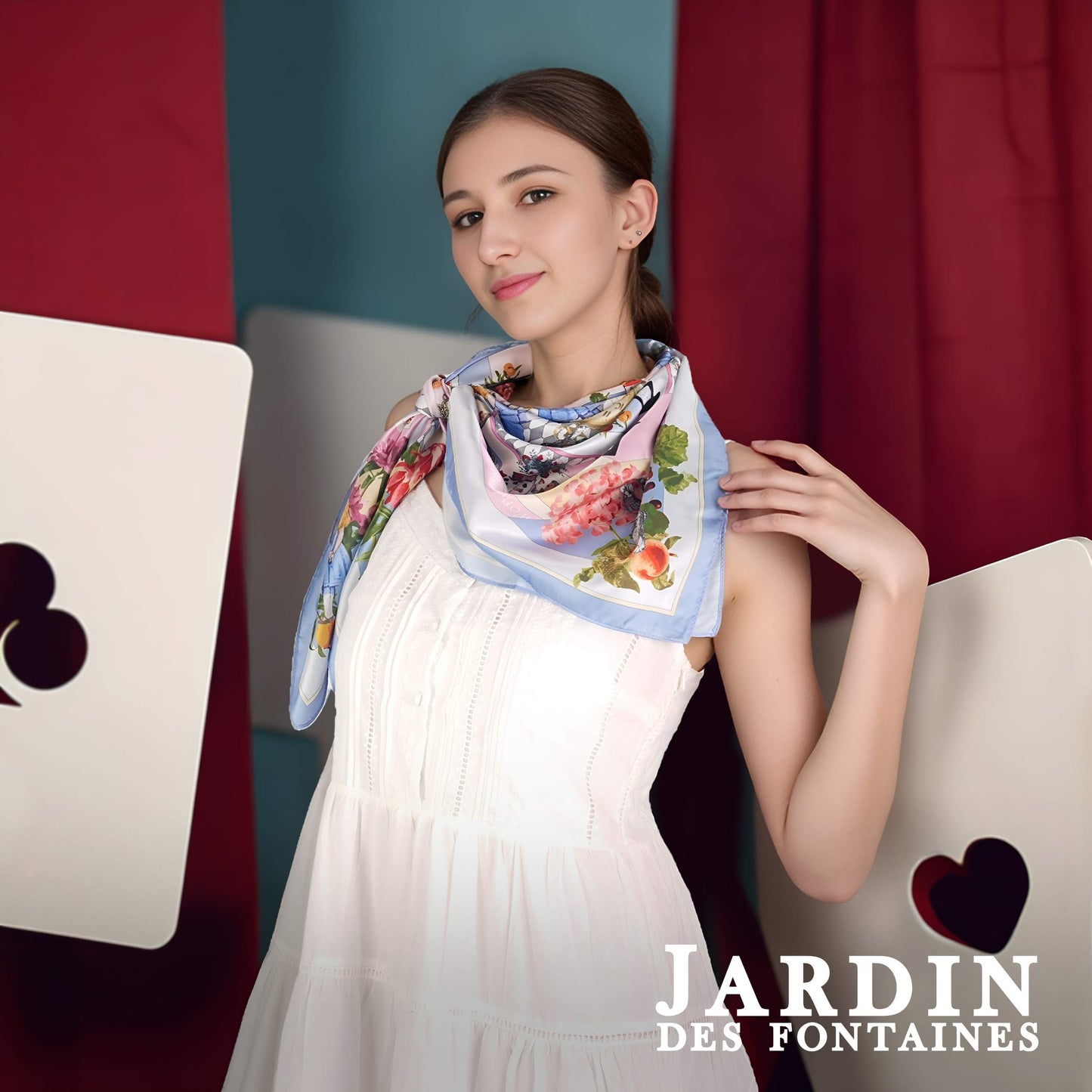 Wonderful Adventure Dream Blue Tuo Watch Silky Scarf (90cm)