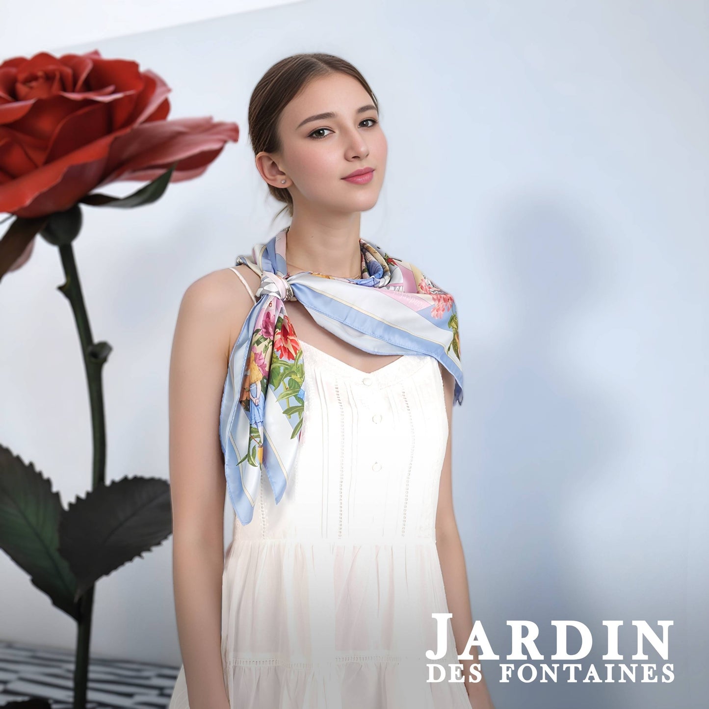 Wonderful Adventure Dream Blue Tuo Watch Silky Scarf (90cm)
