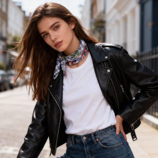 Wonderful Adventure Dream Blue Argyle Silky Scarf (45cm)