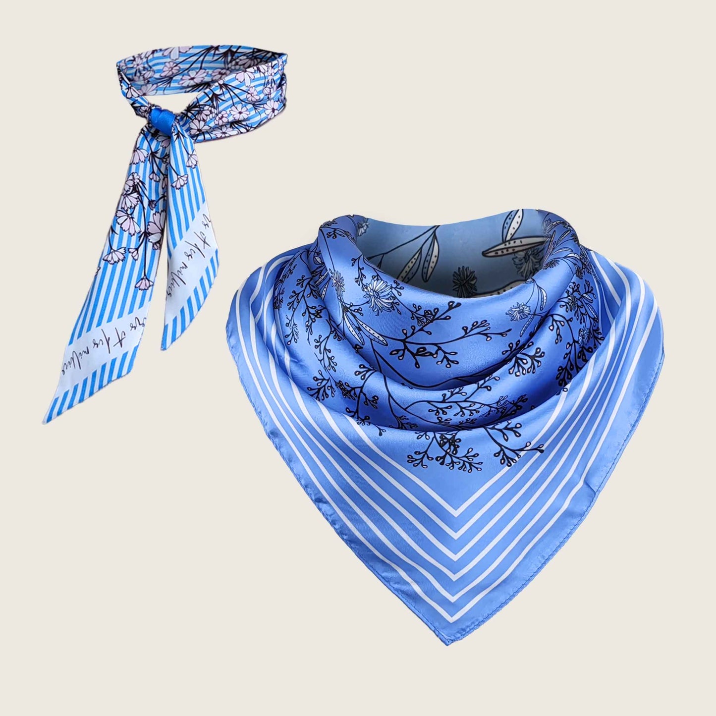 Twinning Outfits | Wild Blue Yonder Blue Yarrow Scarf