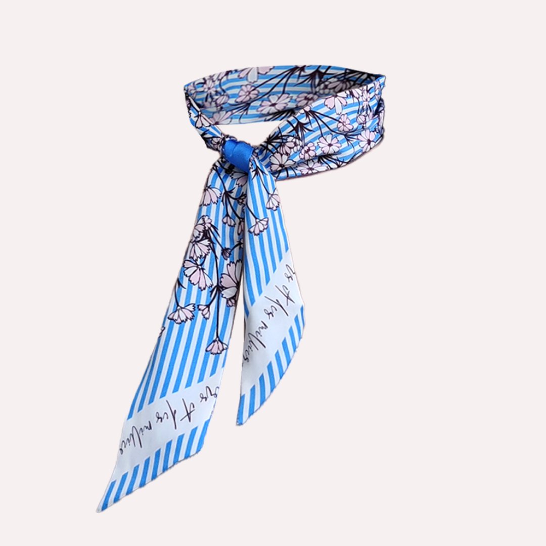 Wild Blue Yonder Blue Yarrow Twilly Silky Scarf (85cm)