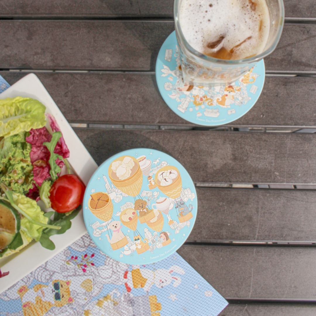 Let's Yum Cha Ceramic Coaster