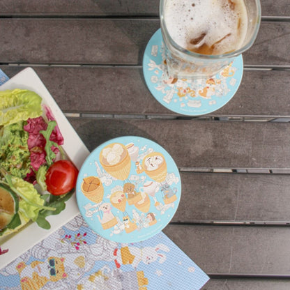 Let's Yum Cha Ceramic Coaster