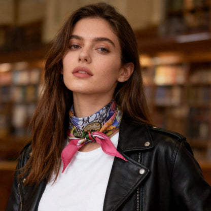 Wonderful Adventure Dream Pink Tuo Watch Diamond Silky Scarf