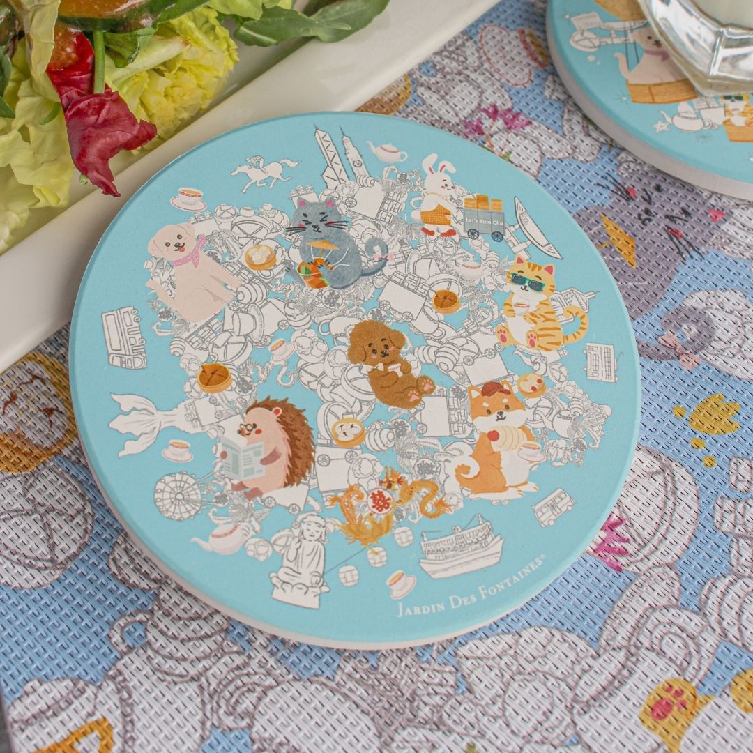 Let's Yum Cha Ceramic Coaster