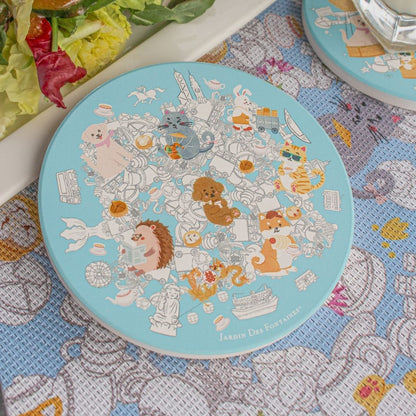 Let's Yum Cha Ceramic Coaster