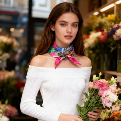 Wonderful Adventure Dream Pink Tuo Watch Diamond Silky Scarf