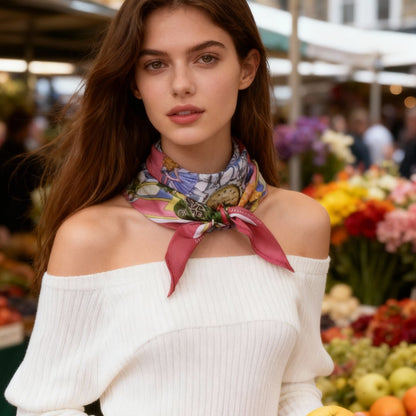 Wonderful Adventure Dream Pink Tuo Watch Diamond Silky Scarf