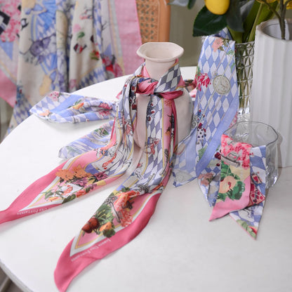 Wonderful Adventure Dream Pink Tuo Watch Diamond Silky Scarf