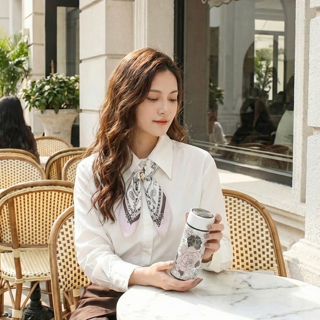 Classy and Fabulous Peony Vacuum Bottle (360ml)