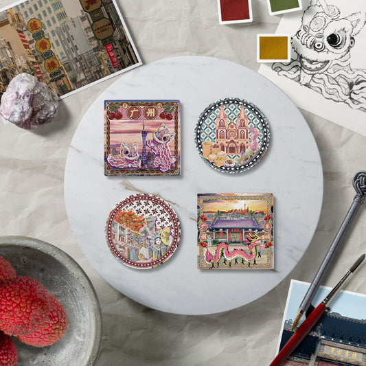 JDF X Guangzhou Bookstore Ceramic Fridge Magnet