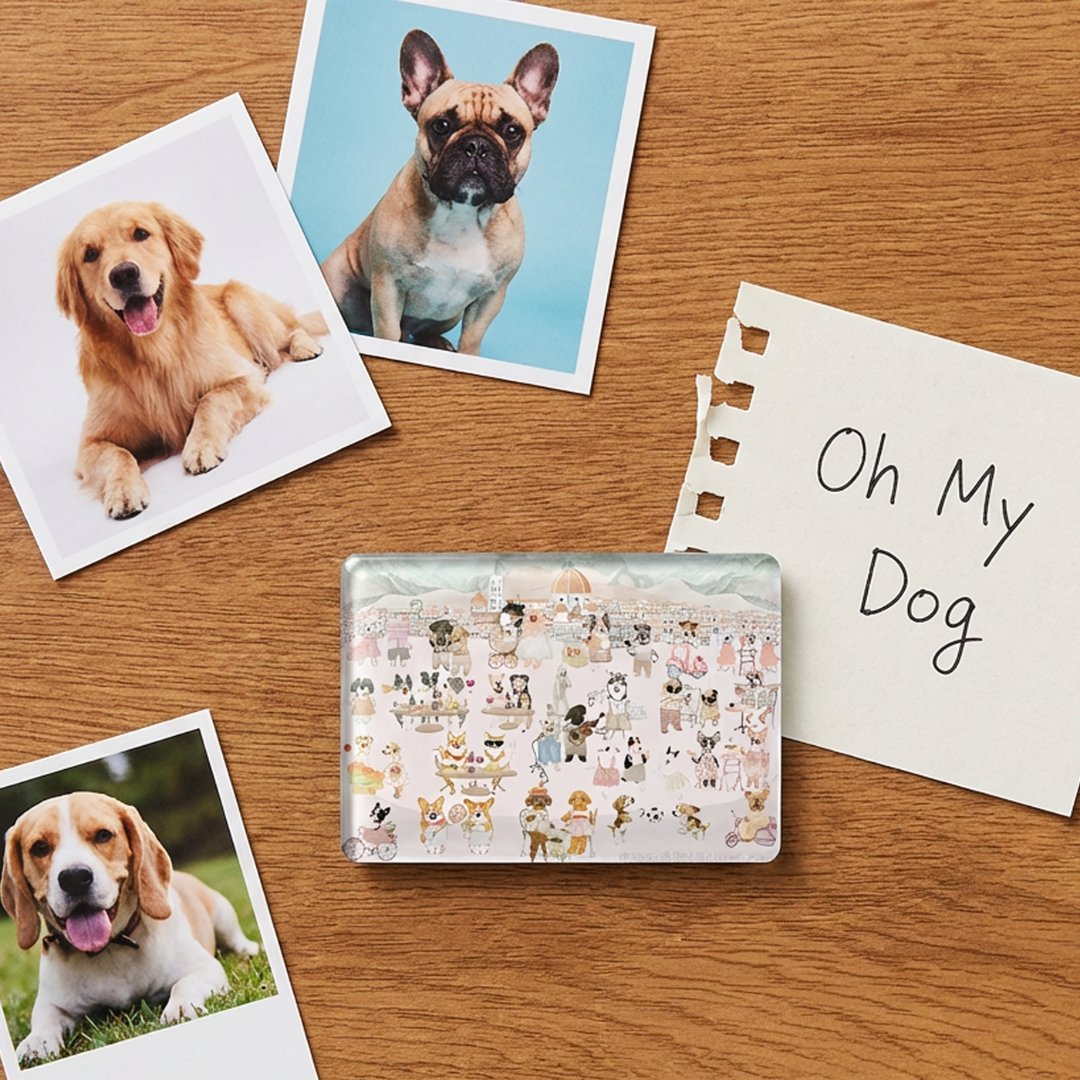 Oh My Dog Florence & Dogs Crystal Fridge Magnet