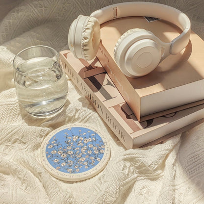 Wild Blue Yonder De Cerisier Ceramic Coaster