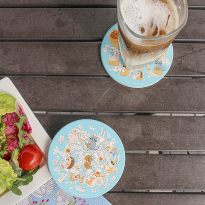 Let's Yum Cha Ceramic Coaster
