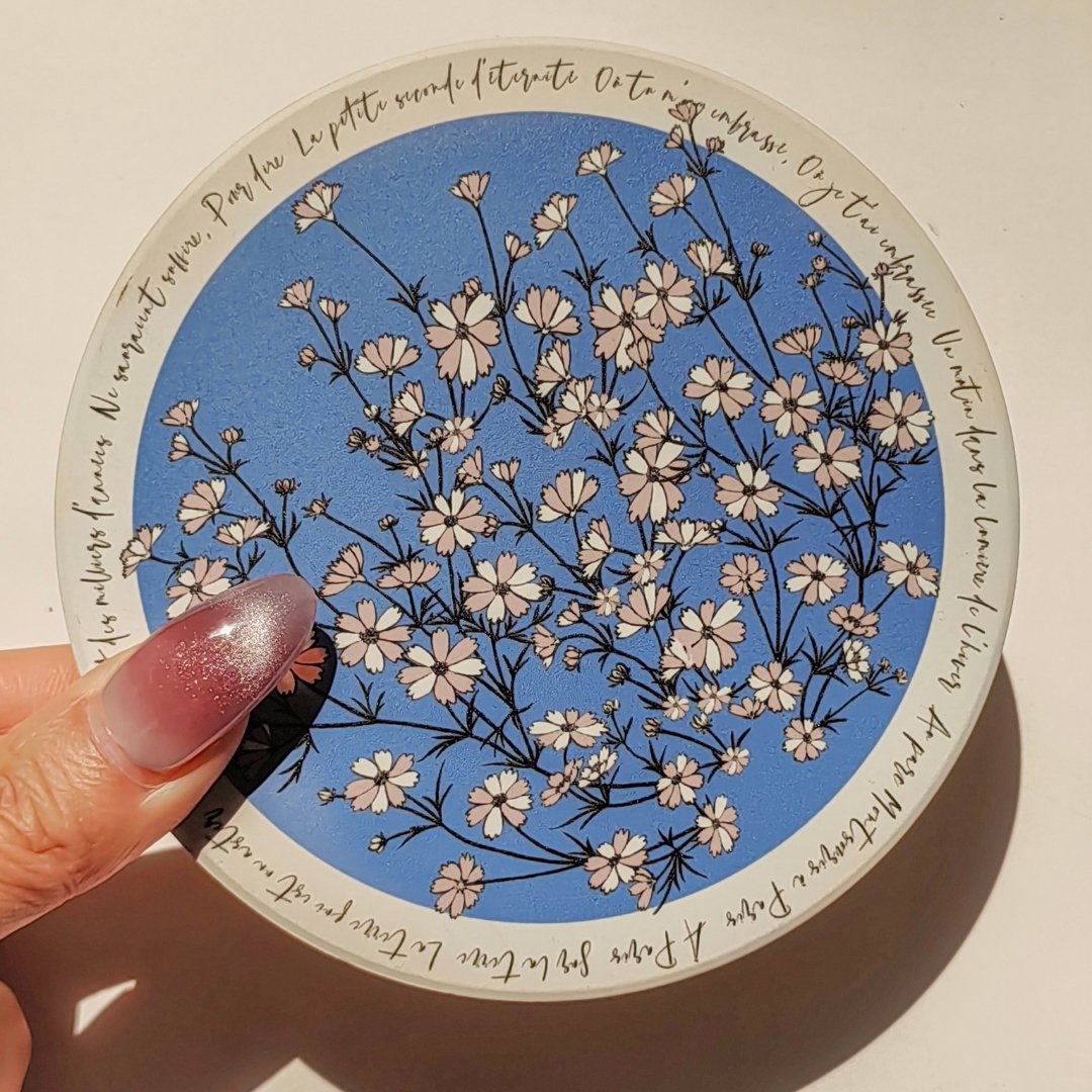 Wild Blue Yonder De Cerisier Ceramic Coaster