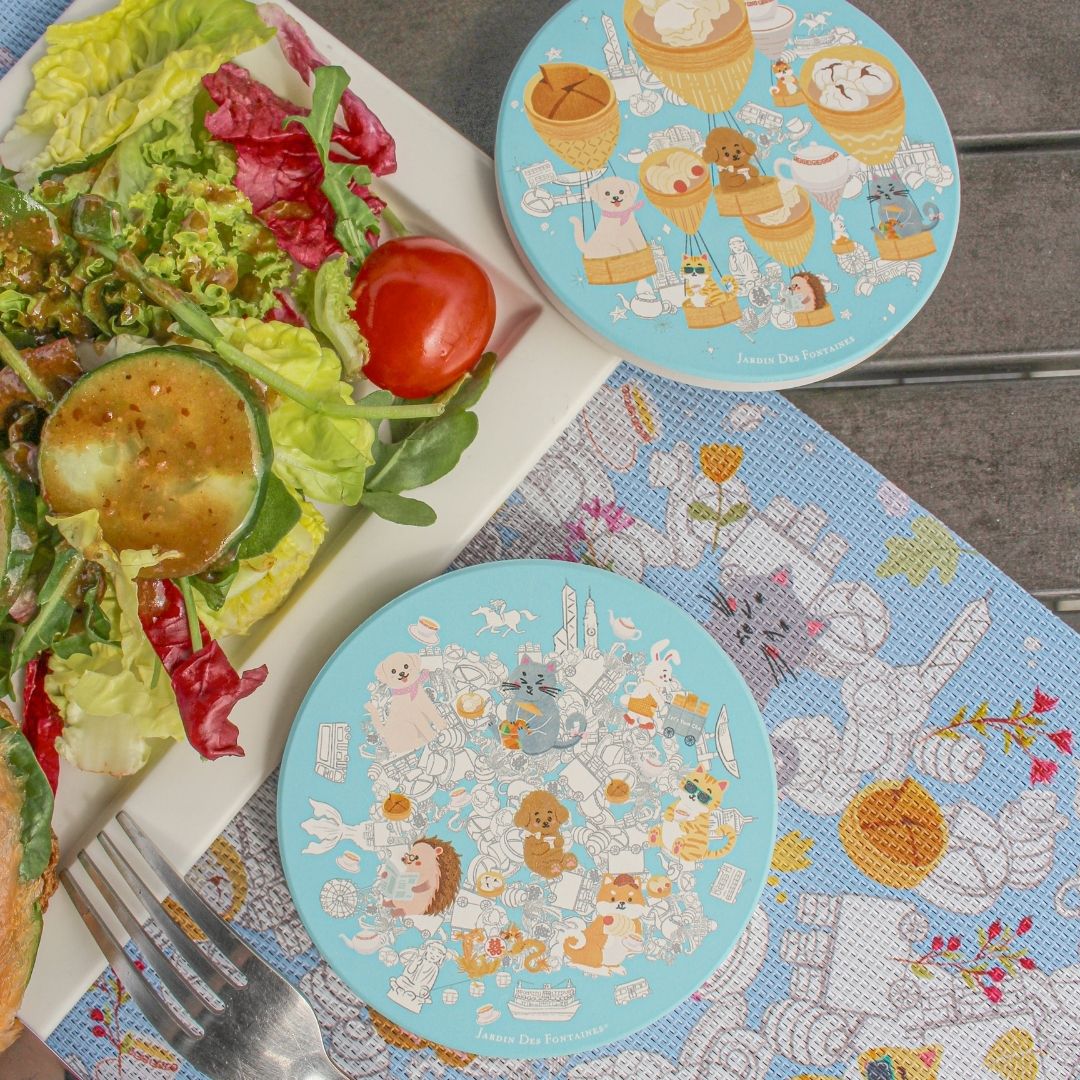 Let's Yum Cha Ceramic Coaster