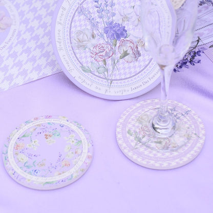 Secret Violet Garden Ceramic Coaster