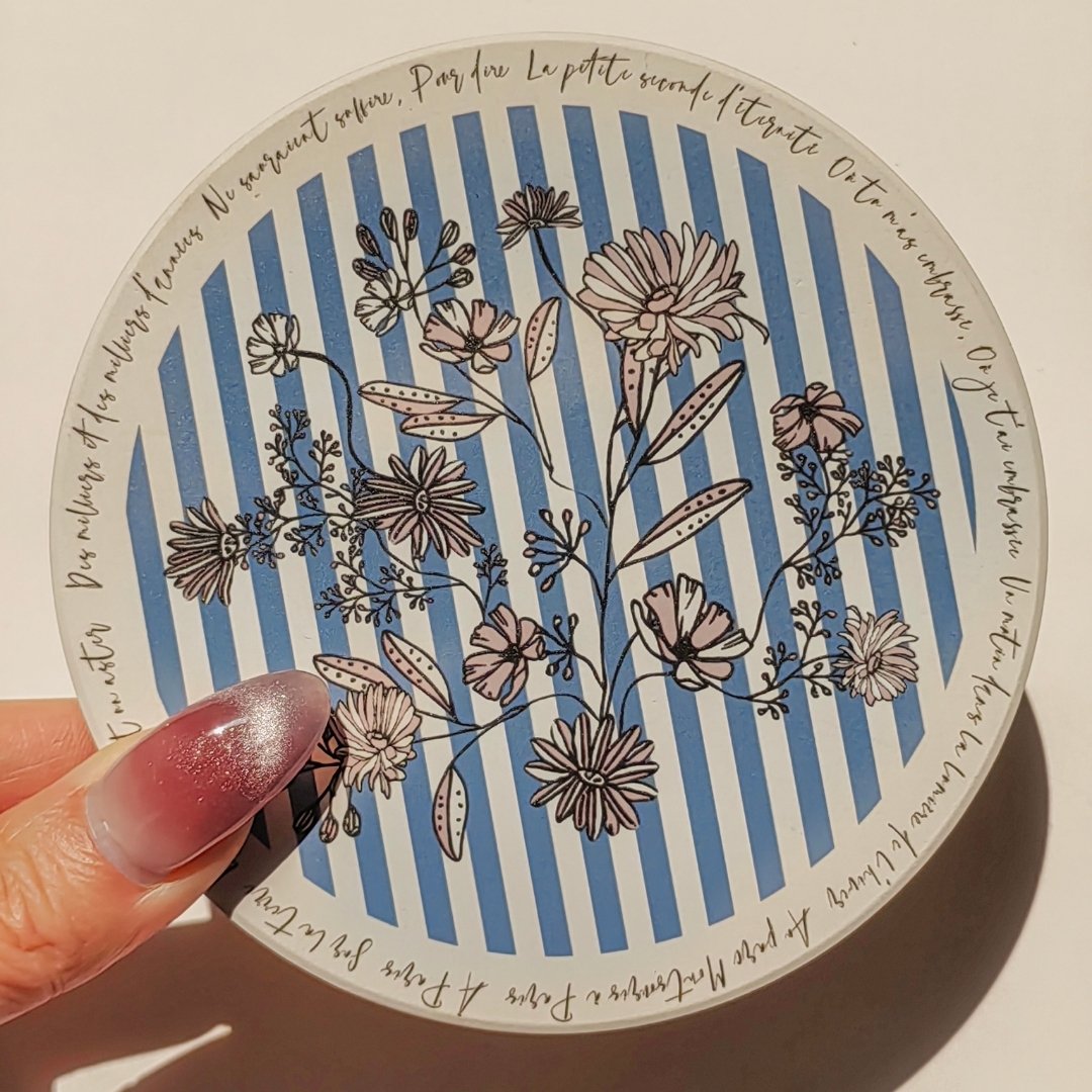 Wild Blue Yonder De Cerisier Ceramic Coaster