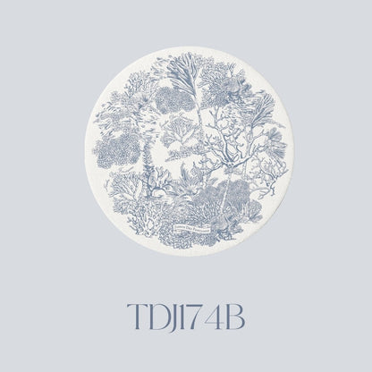 Toile De Jouy Dusty Blue Ceramic Coaster