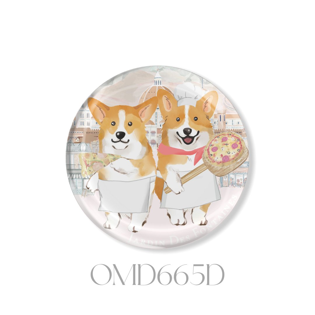 Oh My Dog Crystal Fridge Magnet