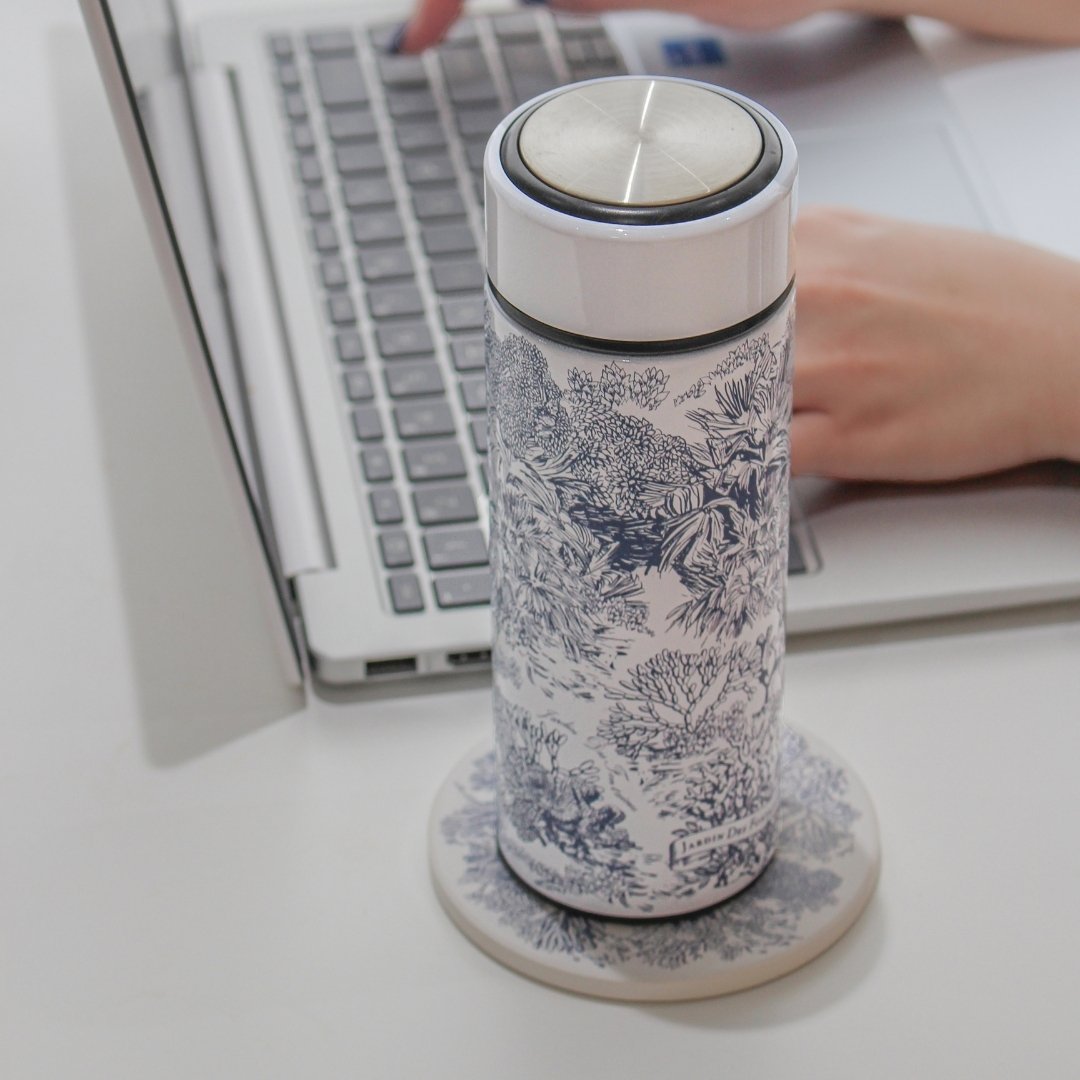 Toile De Jouy Dusty Blue Vacuum Bottle (360ml)