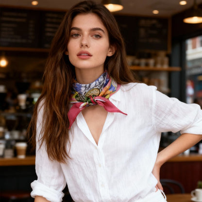 Wonderful Adventure Dream Pink Tuo Watch Diamond Silky Scarf